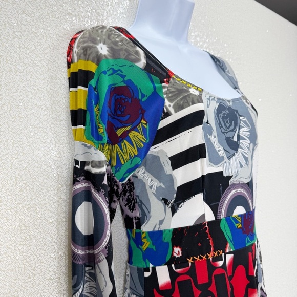 Forla Paris Abstract Pop Art Long Sleeve Dress – size small - Picture 9 of 12